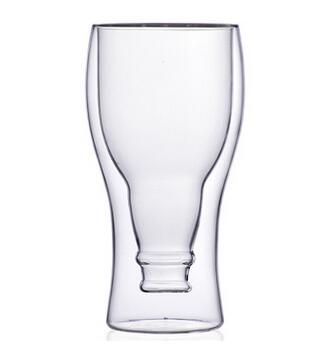 玻璃啤酒杯 耐热双层玻璃杯 KTV酒吧杯子 创意杯子