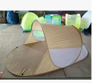 厂家直销 批发定制 户外沙滩帐篷玻璃纤维杆单层单人防晒折叠帐篷